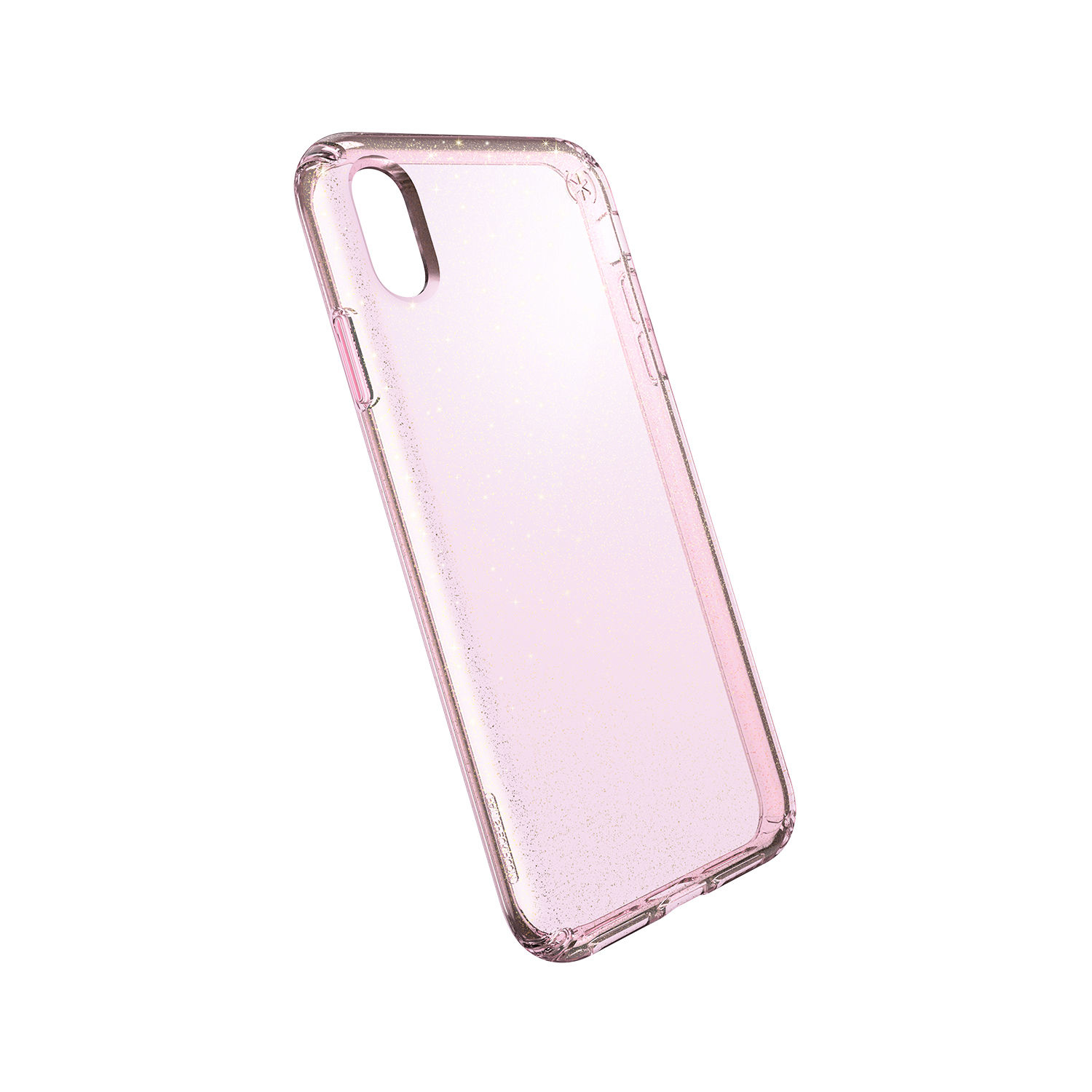 Speck Presidio Clear + Glitter Case Bella Pink with Gold Glitter/Bella Pink for iPhone XS Max