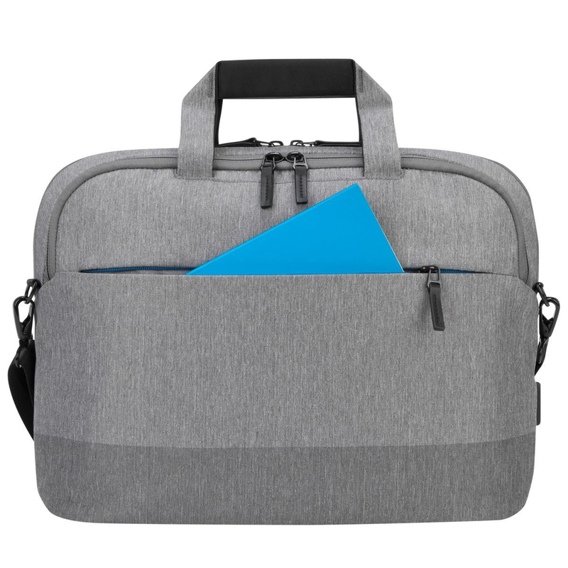 حقيبة كتف تارجوس سيتي لايت رمادية اللون تناسب الحاسوب المحمول بمقاس حتى 15.6 بوصة