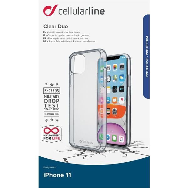 CellularLine Clear Duo Hard Case Transparent for iPhone 11