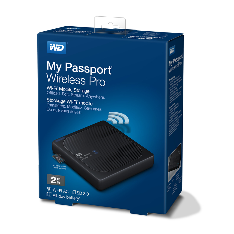 Western Digital 2TB My Passport Wireless Pro Blk