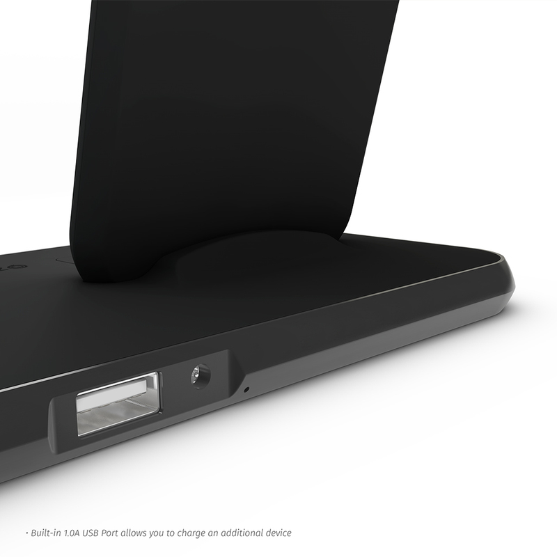 Zens Aluminium Dual Wireless Charger + Dock 10W Black